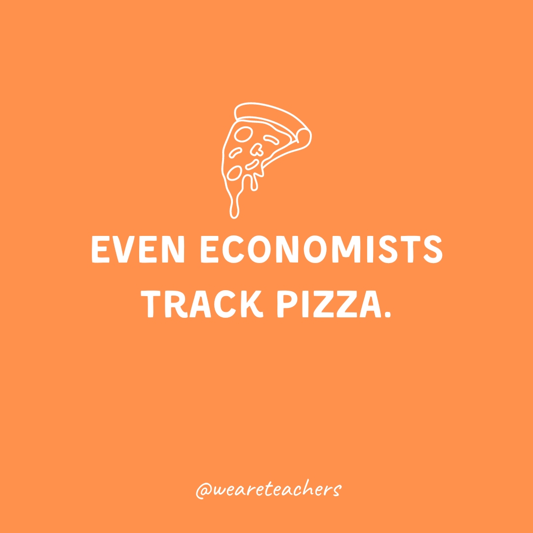 Even economists track pizza. Even economists track pizza.