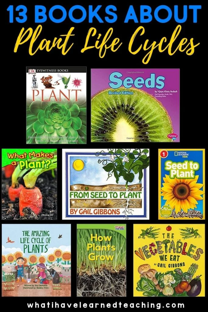 Books-about-Plant-Life-Cycles A collage of children's books on the topic of plant life cycle