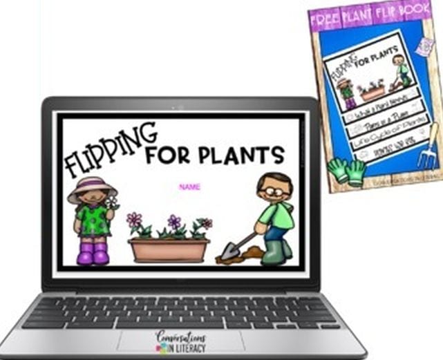 Plant Life Cycle Digital Flipboard Digital plant life cycle flipbook screenshot with printed version of book too