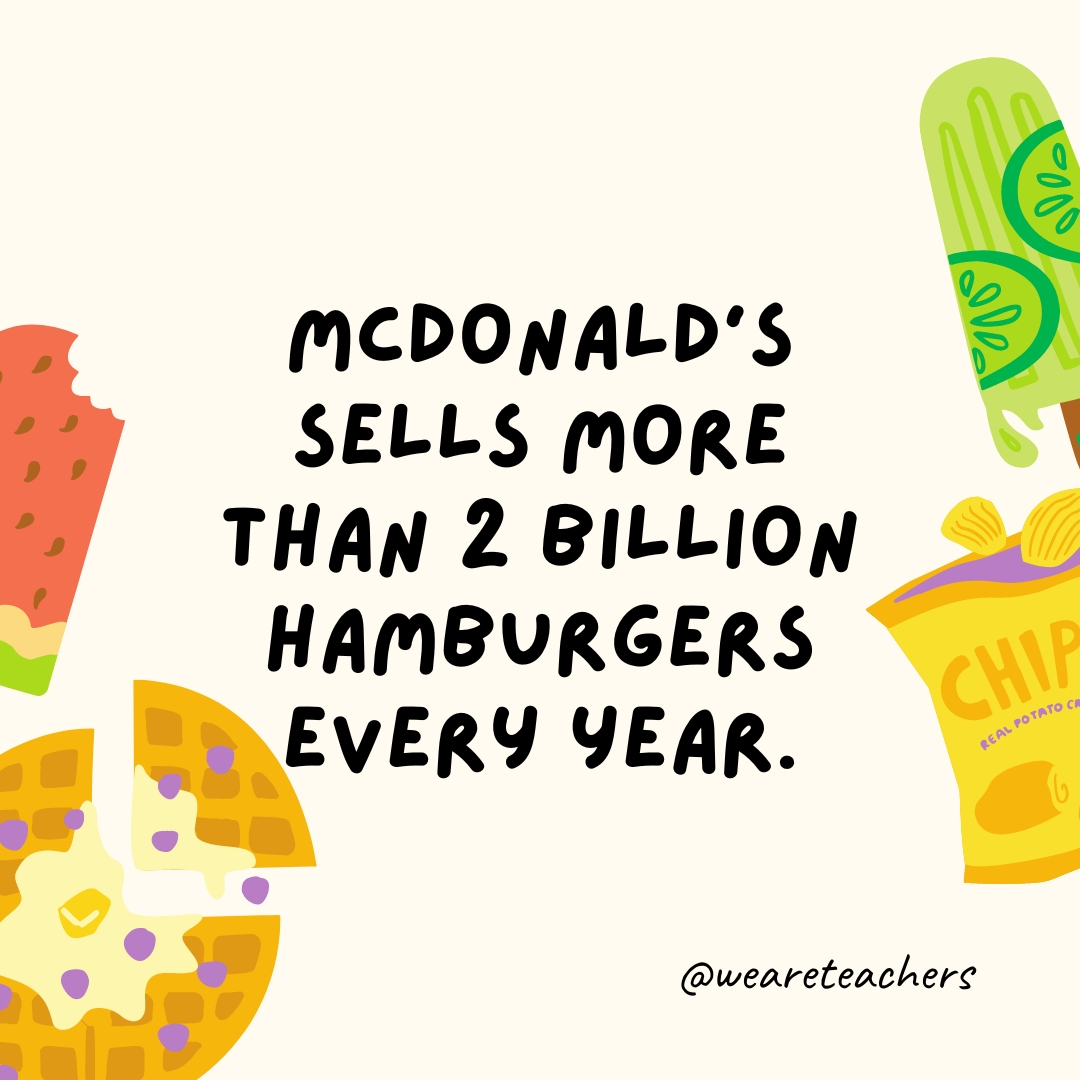McDonald’s sells more than 2 billion hamburgers every year. McDonald’s sells more than 2 billion hamburgers every year.
