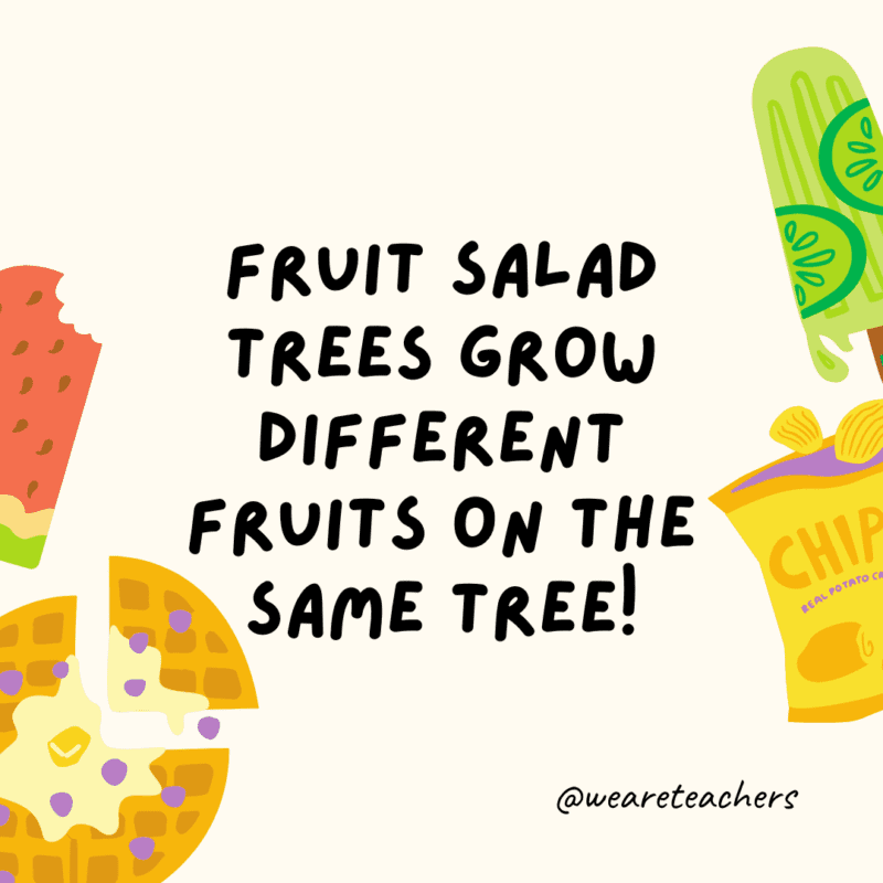 25 Fascinating and Gross Food Facts! Fruit salad trees grow different fruits on the same tree!