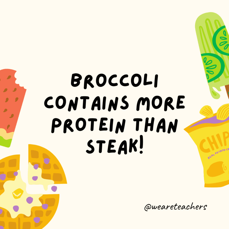 25 Fascinating and Gross Food Facts! Fun food facts - Broccoli contains more protein than steak!