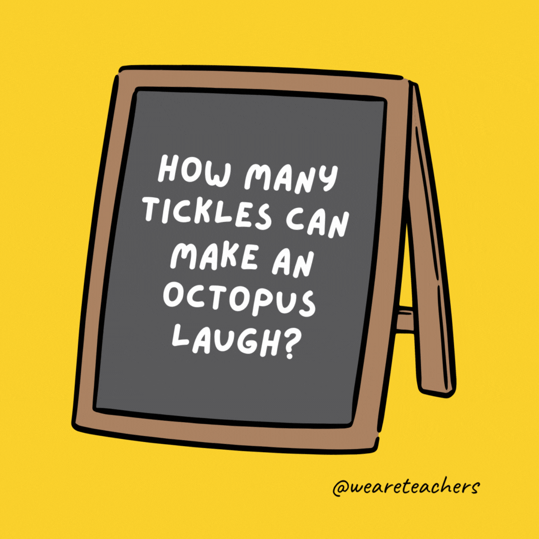 How many tickles can make an octopus laugh? Ten-tickles. How many tickles can make an octopus laugh? Ten-tickles.- jokes for teens