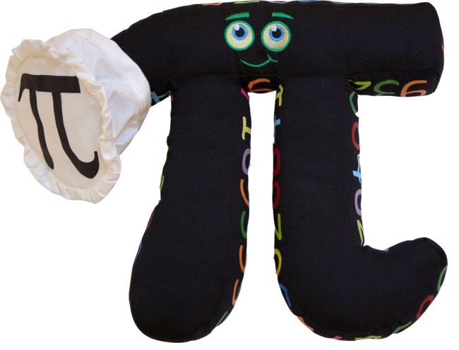 pi-day-plush A plush pillow in the shape of a pi symbol