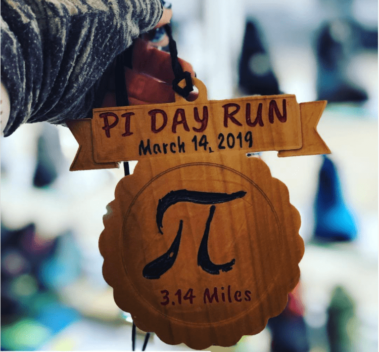pi-day-run A sign for a Pi Day running event