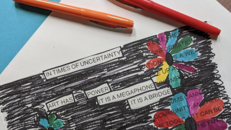 blackout-poetry-2 Blackout poetry with colored pens