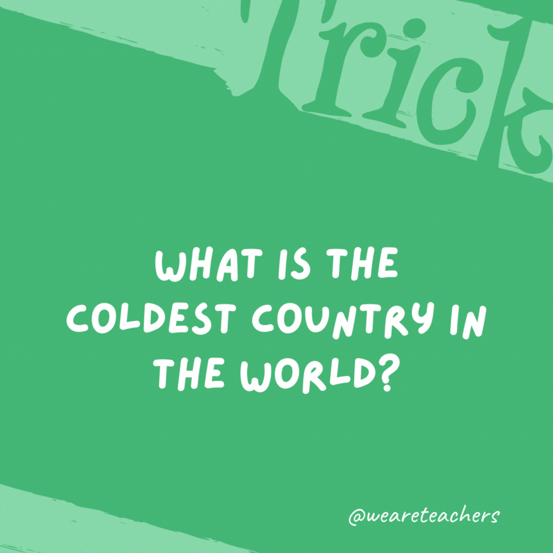 What is the coldest country in the world? Chili. What is the coldest country in the world?
Chili.