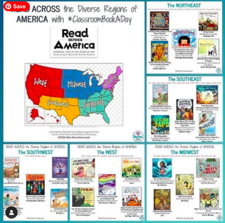 diverse-reading-calendar A colorful poster showing culturally diverse books for children as an example of Read Across America Day activities