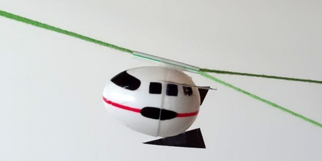 Easter Egg Activities: Rocket Plastic egg made to look like a rocket ship, racing along a string (Easter Egg Activities)