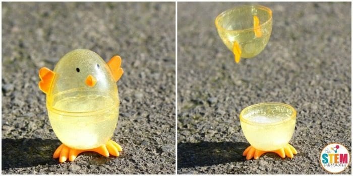 Easter Egg Toy Rockets Plastic egg that looks like a chicken exploding the top off (Easter Egg Activities)