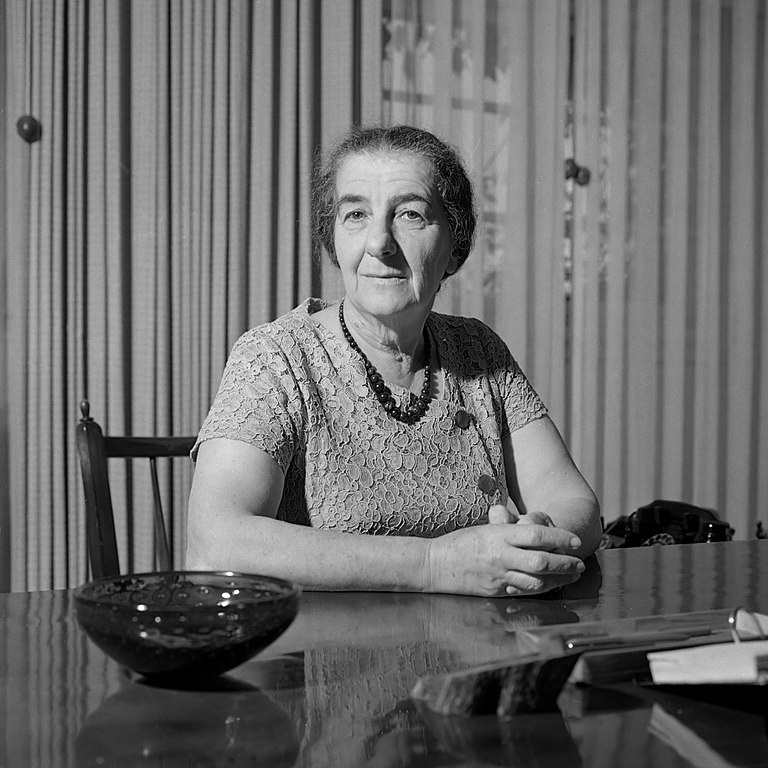 Famous Women in History Golda Meir, Minister of Foreign Affairs of Israel (1964).
