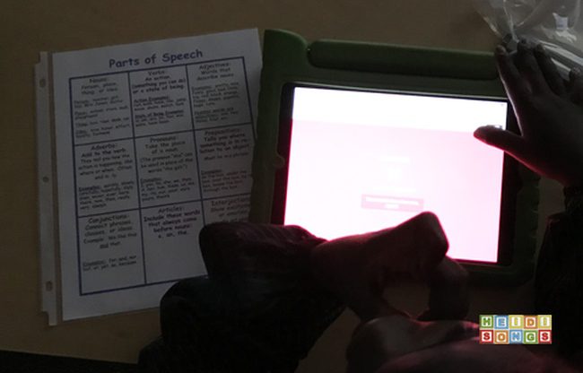 Kahoot Ideas: Worksheets Student playing a Kahoot game with an accompanying worksheet