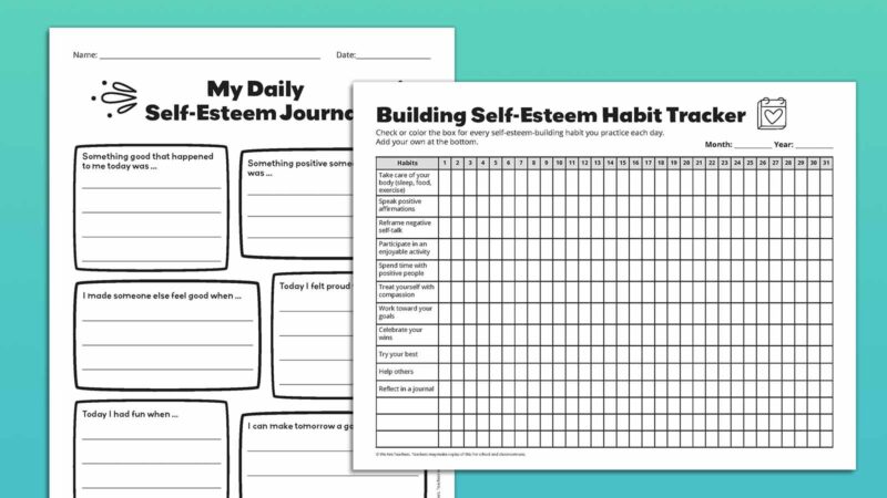 Self-Esteem Daily Journal and Habit Tracker