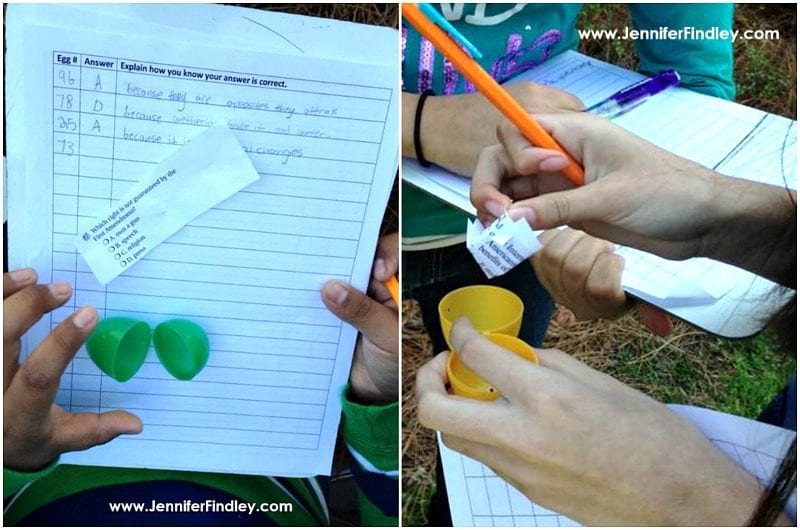 test-prep-eggs Students using plastic eggs to review for a test