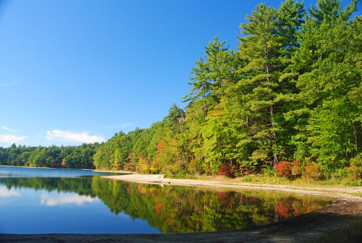 Walden Pond Aerial view of Walden Pond