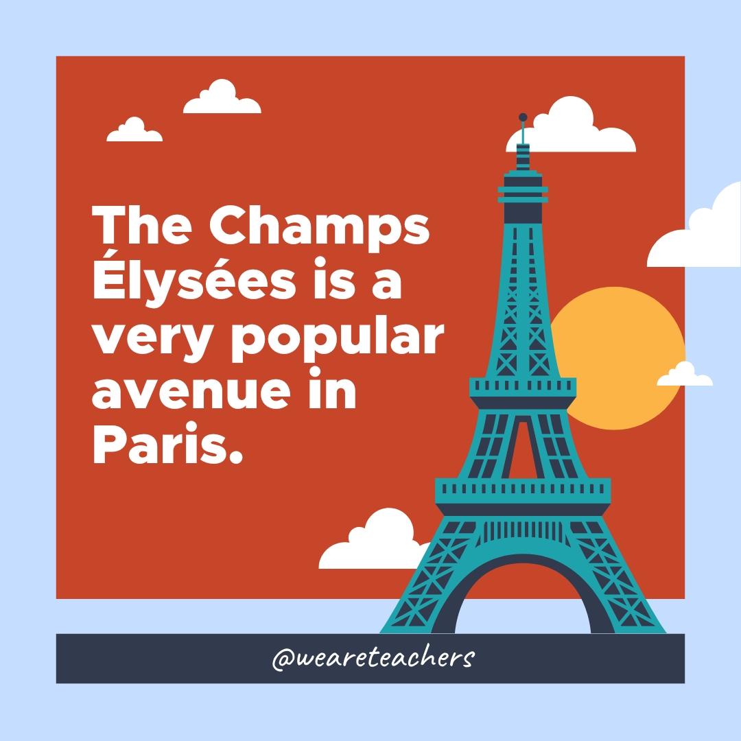The Champs Élysées is a very popular avenue in Paris.
