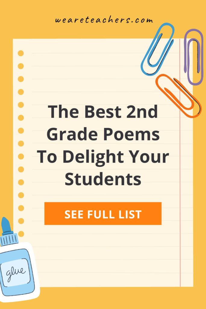 The Best 2nd Grade Poems To Delight Your Students These 2nd grade poems are great for all reading levels. Spark a love for poetry by sharing these during your ELA lessons!