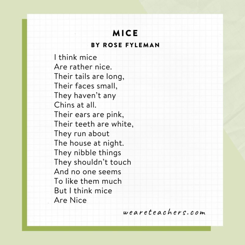 Mice by Rose Fyleman