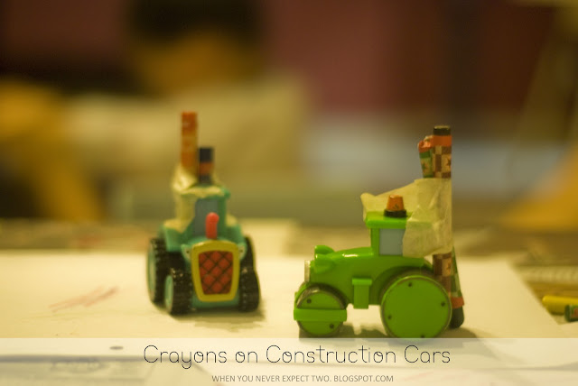 Crayons on Construction Cars Crayons on Construction Cars