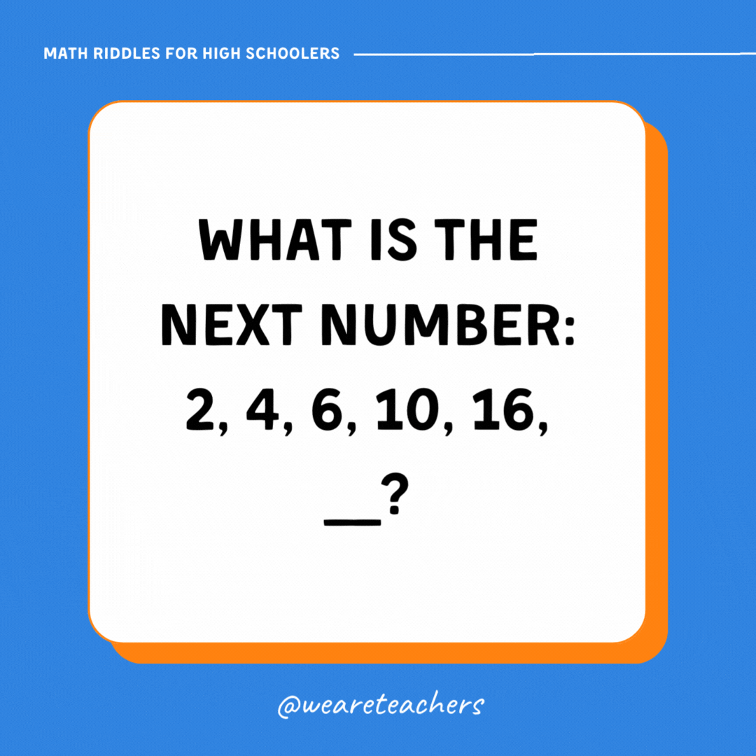 What is the next number: 2, 4, 6, 10, 16, __? What is the next number: 2, 4, 6, 10, 16, __?