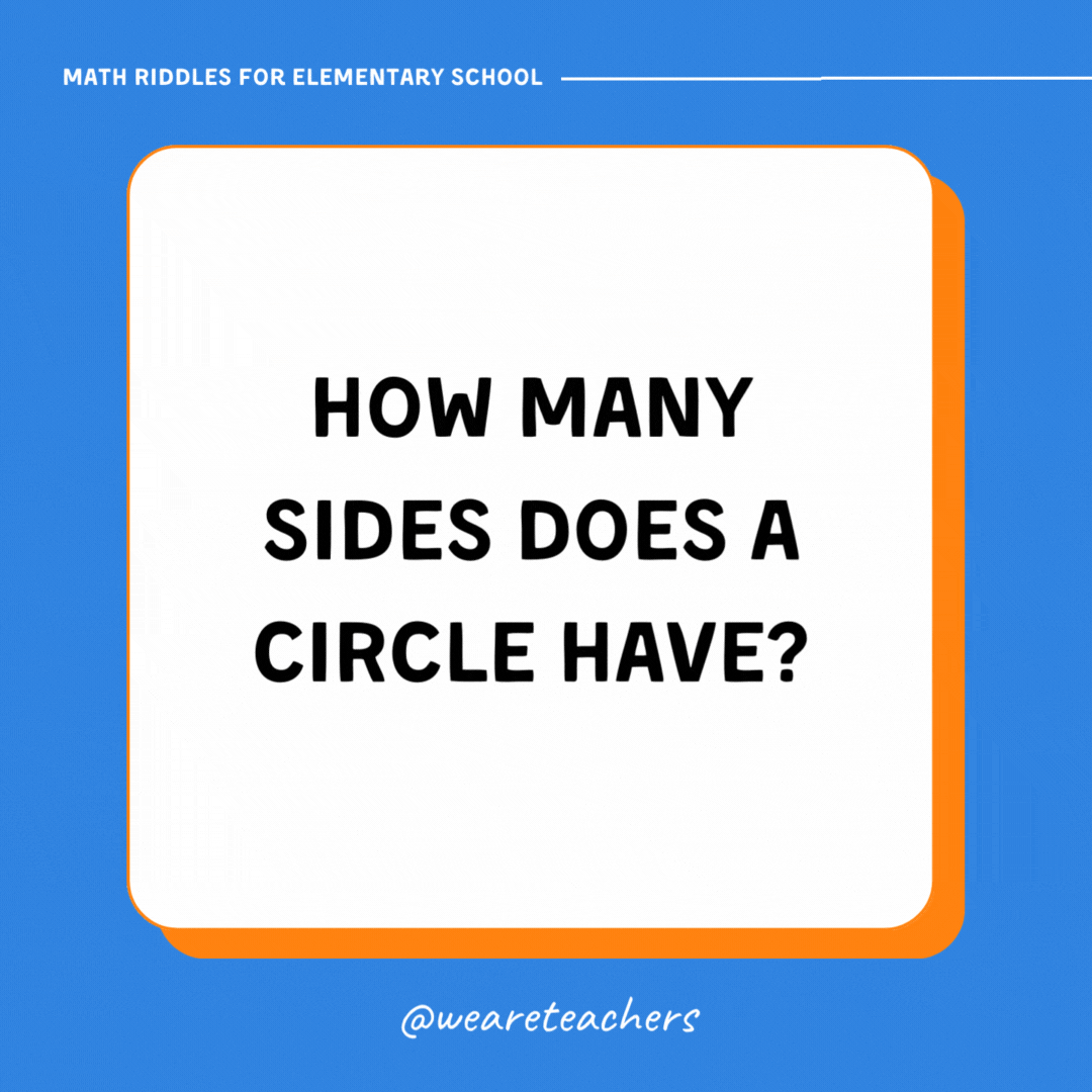 How many sides does a circle have? How many sides does a circle have?