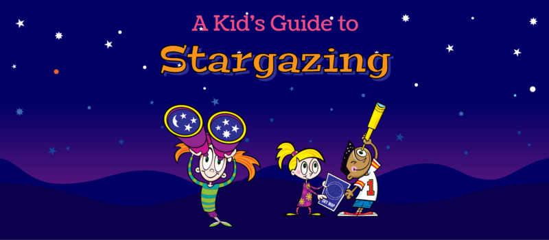 Stargazing Guide Illustration of students stargazing.