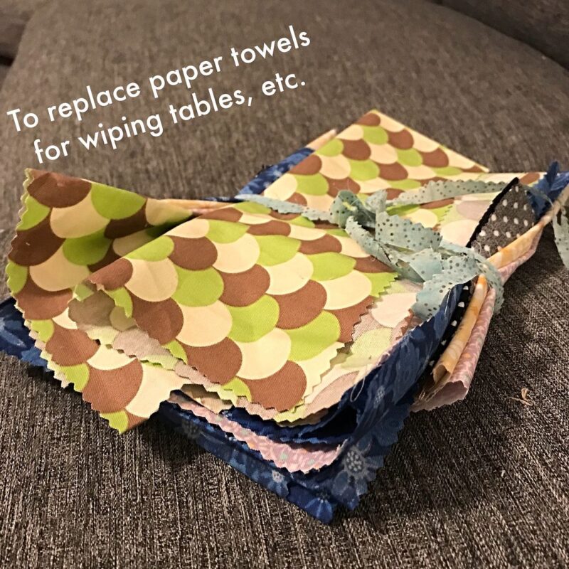 scraps of fabric in a pile 
