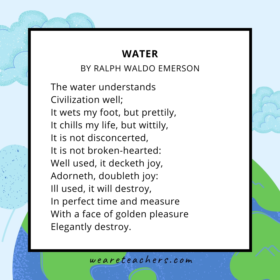 Earth-Day-Poems-11 Water by Ralph Waldo Emerson