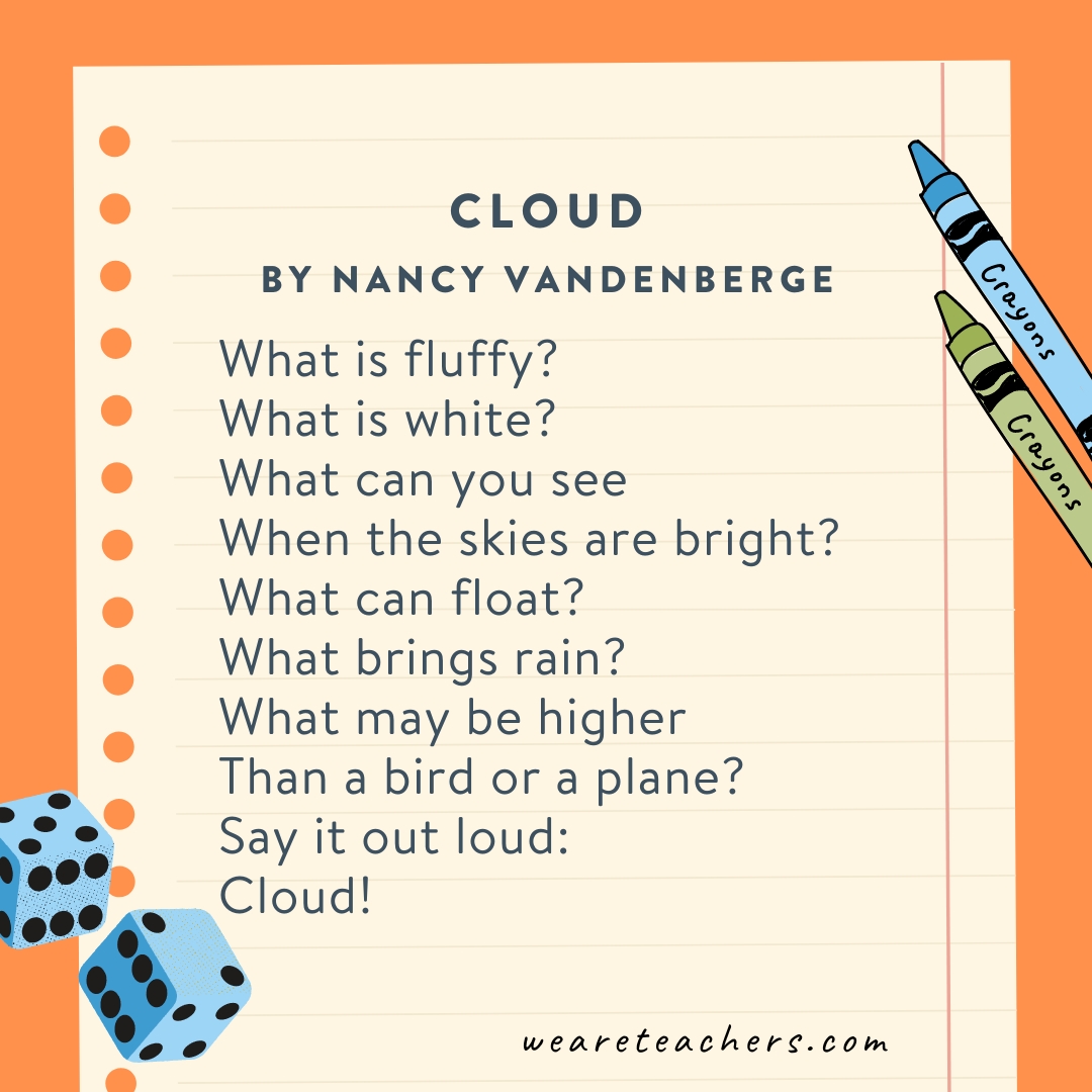 Kindergarten-Grade-Poems-7 Cloud by Nancy VandenBerge