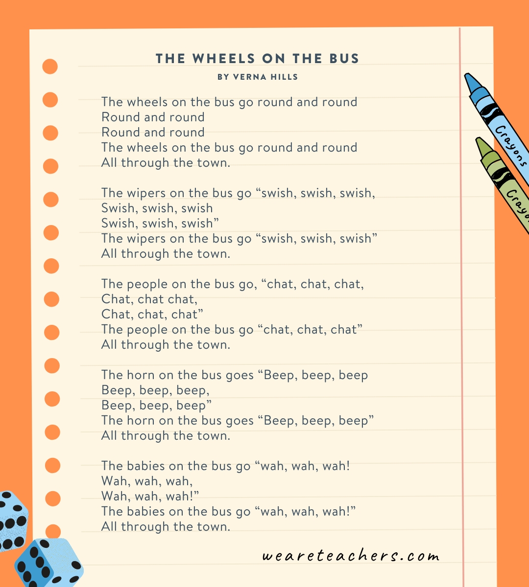 Kindergarten-Grade-Poems-8 The Wheels on the Bus by Verna Hills