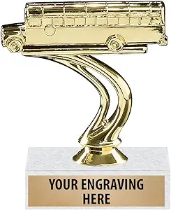 bus-trophy trophy with school bus top