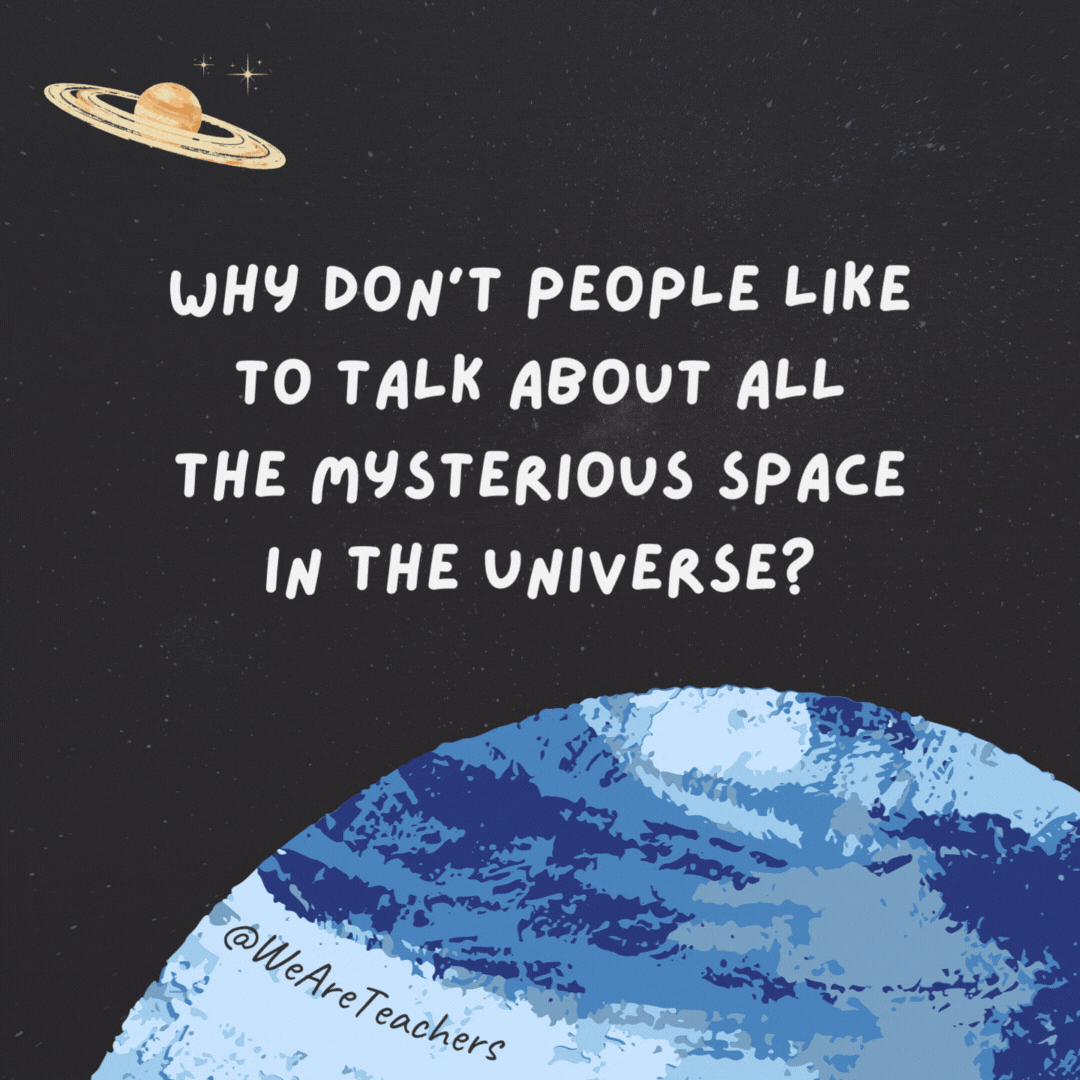 Why don’t people like to talk about all the mysterious space in the universe?

It’s a dark matter.