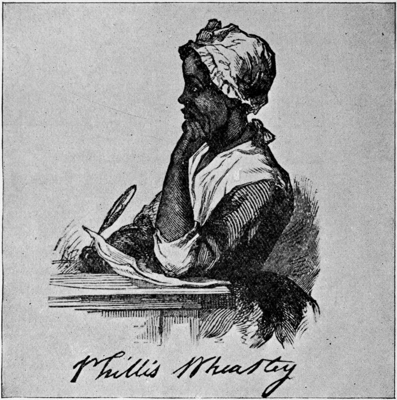 phillis_wheatley black and white image of poet phillis wheatley