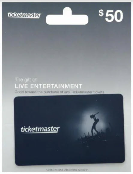 Ticketmaster gift card