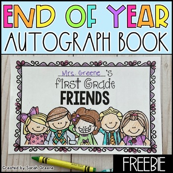 autograph-book The cover of a first grade autograph book