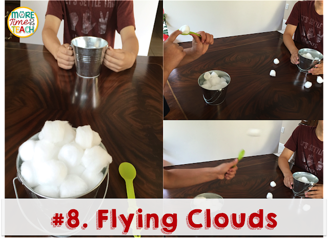 classroom-party-games Classroom game involving a cup and cotton balls