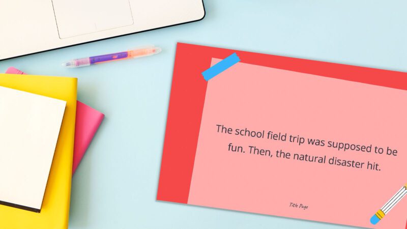 Short Story Prompts Guaranteed To Get Your Students’ Creating Juices Flowing An adventurous prompt on a school desk.