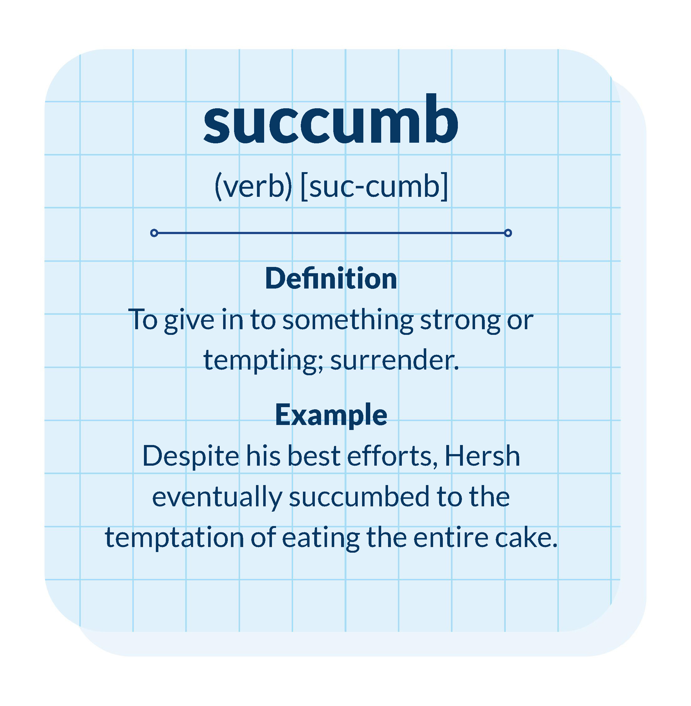 succumb