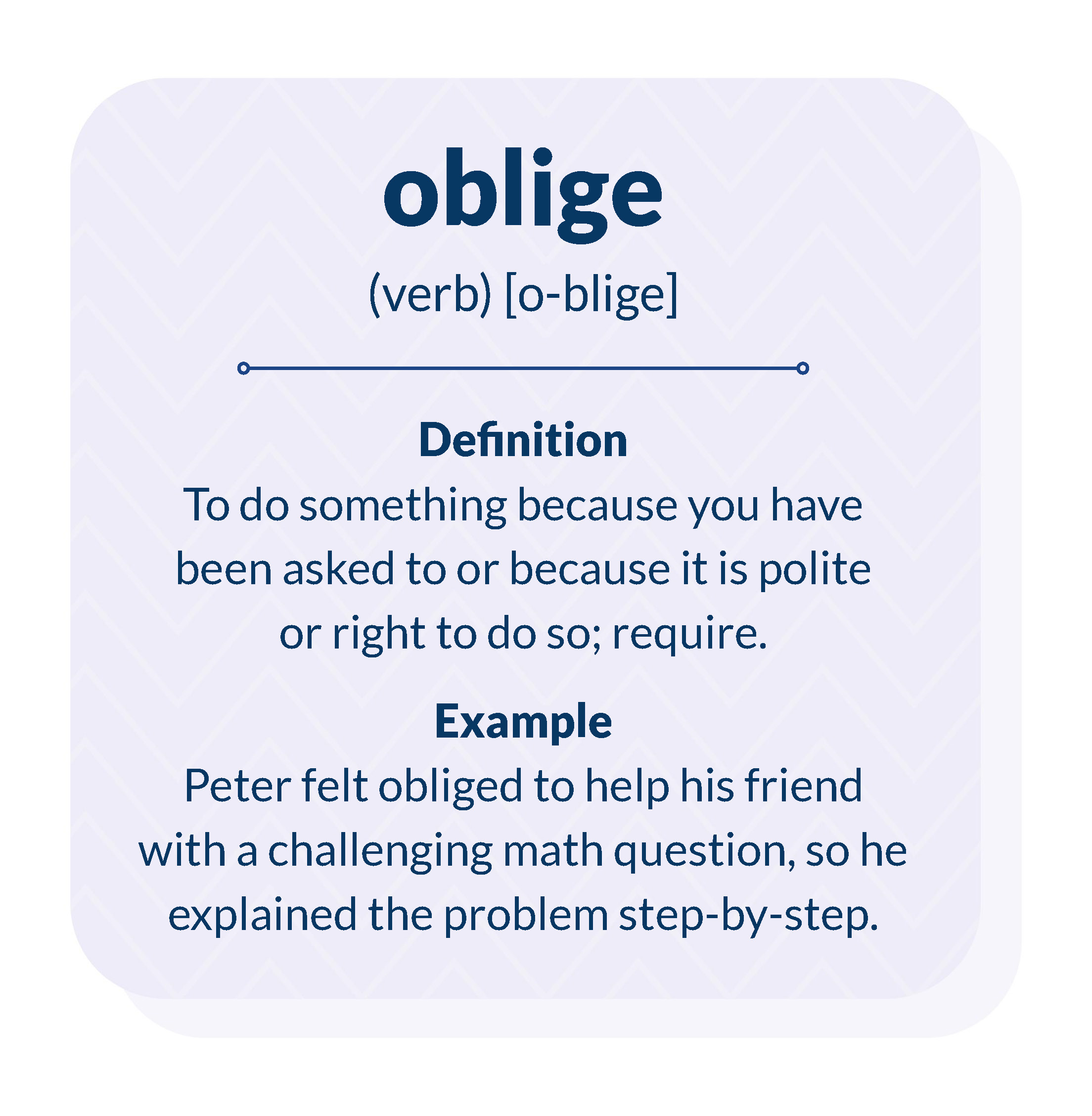 oblige
