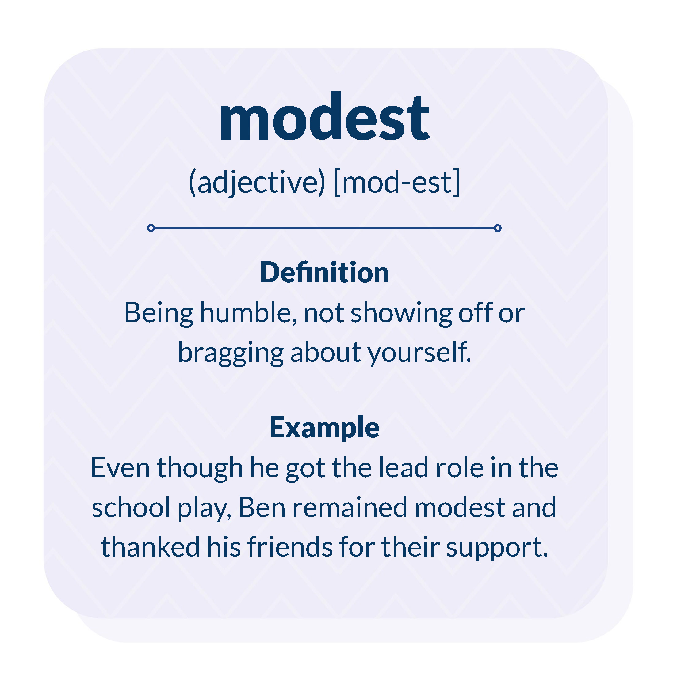 modest