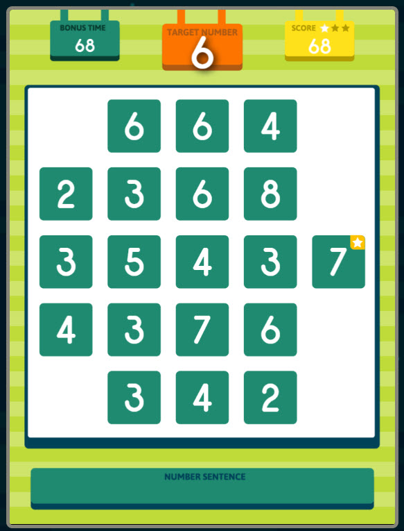 3rd Grade Math Games: Clear It! Clear It! Multiplication online math game