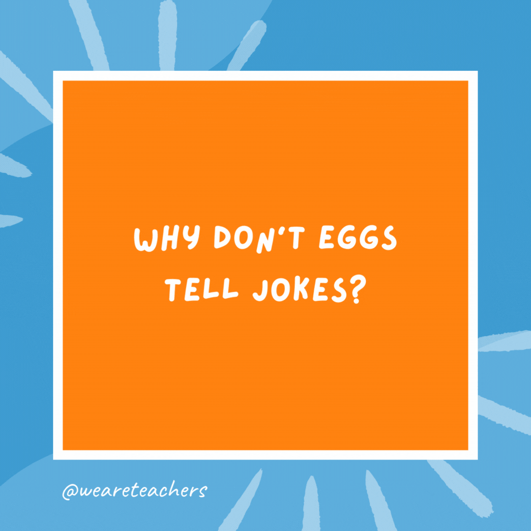 Why did the tomato turn red? Because it saw the salad dressing. Why did the tomato turn red?
Because it saw the salad dressing.