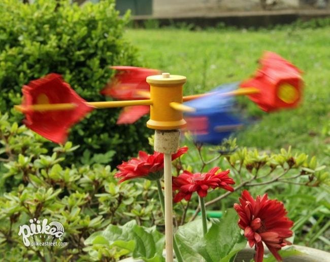 Outside Science Anemometer Piikea Street Homemade anemometer made from sticks and plastic cups