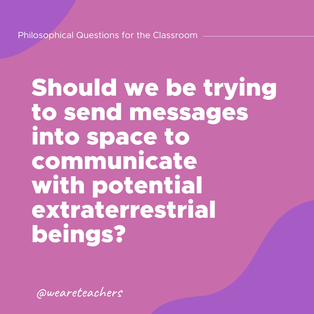 Philosophical-Questions-24-1 Should we be trying to send messages into space to communicate with potential extraterrestrial beings?