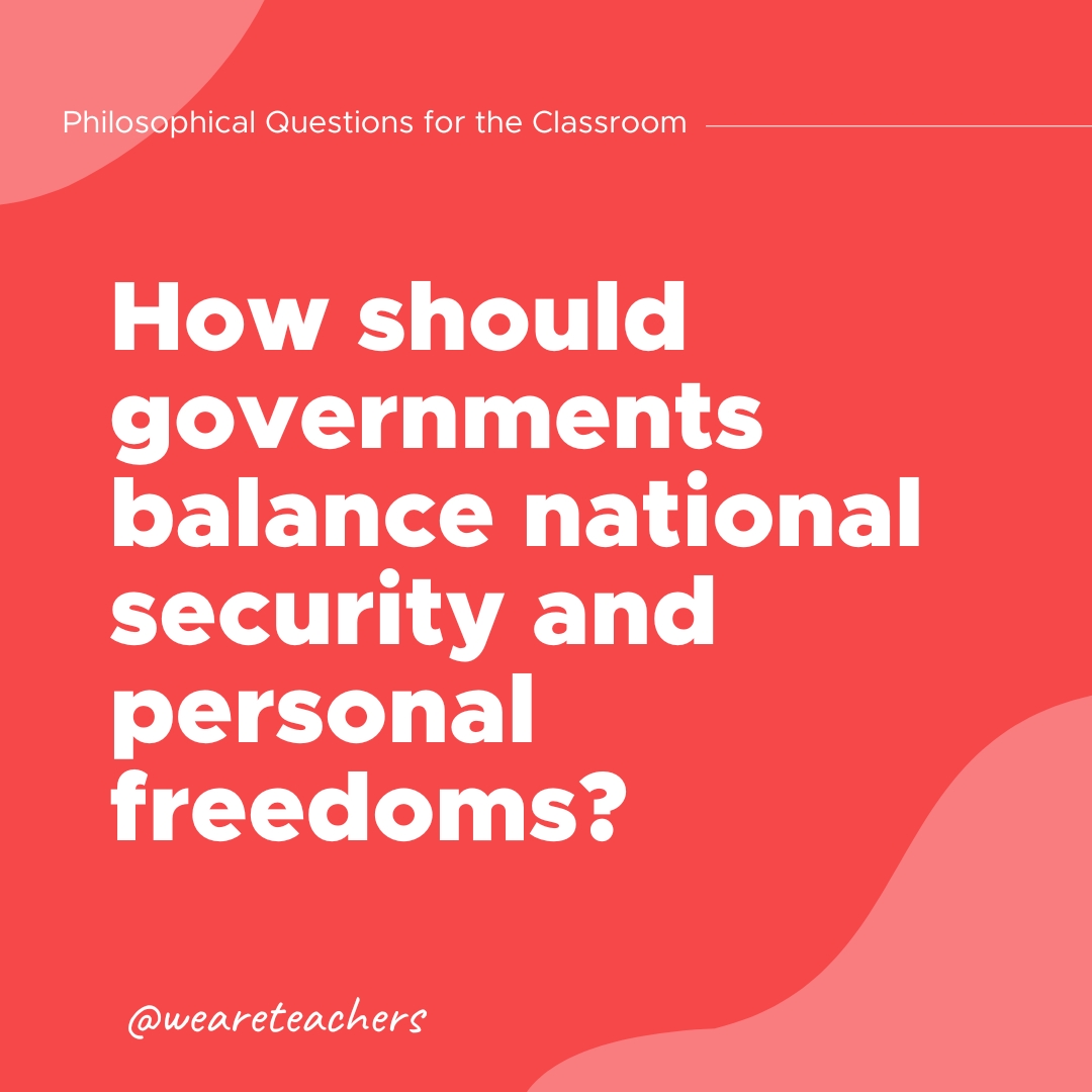 Philosophical-Questions-28 How should governments balance national security and personal freedoms?