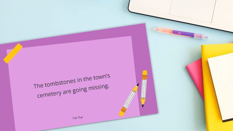 Short Story Ideas Guaranteed To Get Your Students’ Creating Juices Flowing A suspenseful prompt on a school desk.