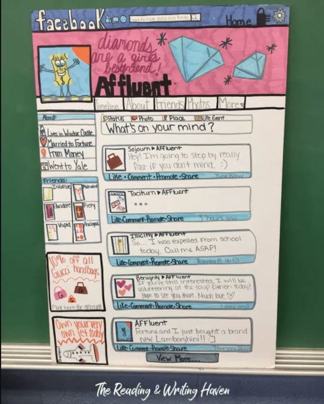 A colorful example of a vocabulary activity  as an example of vocabulary activities