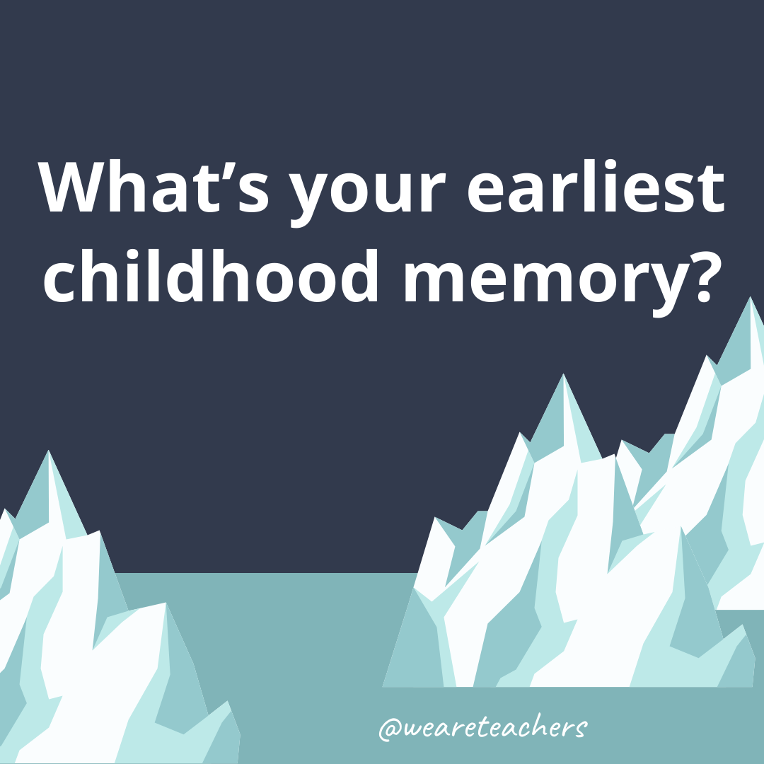 What’s your earliest childhood memory? What's your earliest childhood memory?