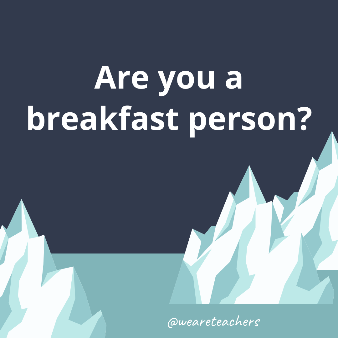 Are you a breakfast person? Are you a breakfast person?