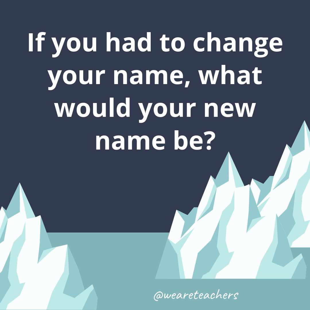 If you had to change your name, what would your new name be? If you had to change your name, what would your new name be?